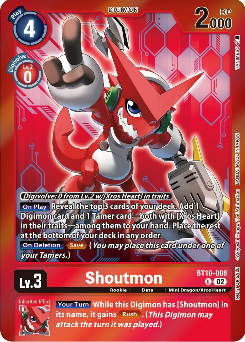 Shoutmon [BT10-008] (Paquete de Evento 5) [Promociones de Xros Encounter]