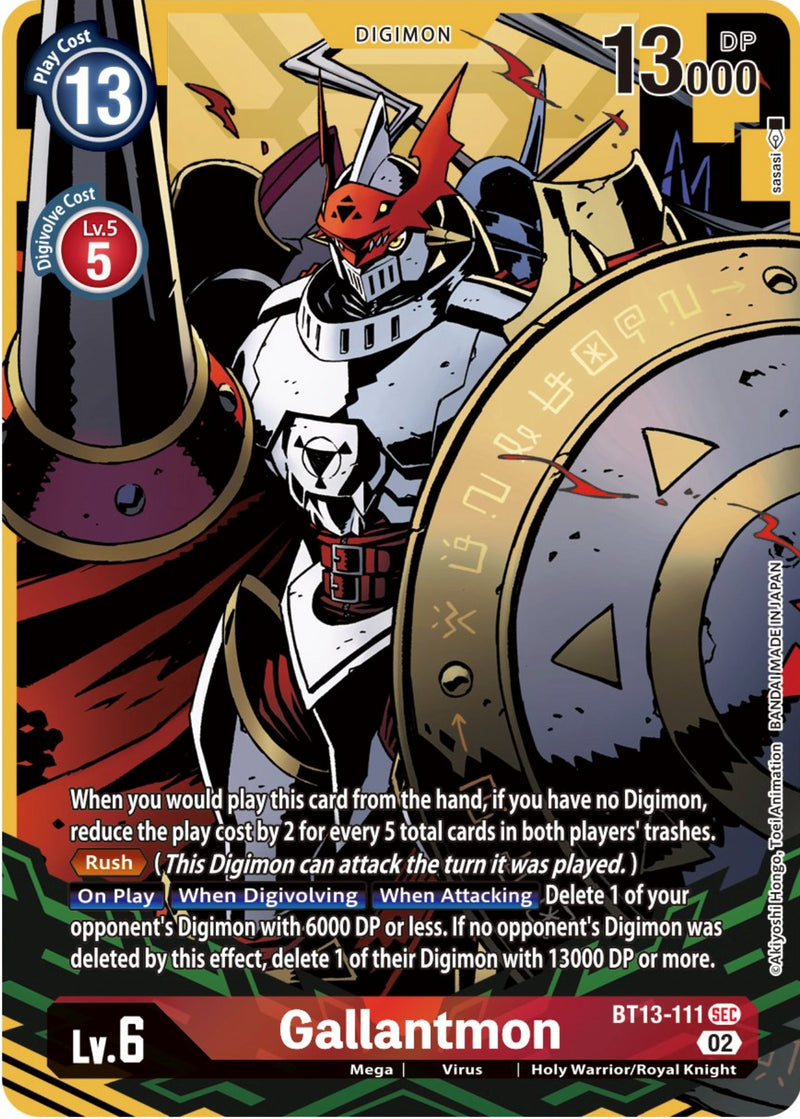 Gallantmon [BT13-111] (Arte alternativo) [Versus Royal Knights Booster]