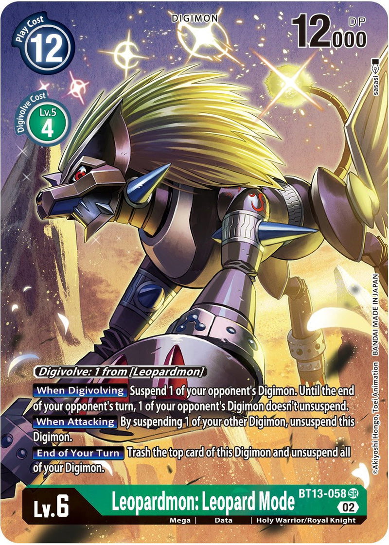 Leopardmon: Modo Leopardo [BT13-058] (Arte Alternativo) [Sobres de Impulso de los Caballeros Reales]
