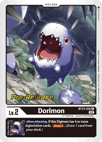 Dorimon [BT13-005] [Cartas de Prerlanzamiento de la Expansión Versus Royal Knights]