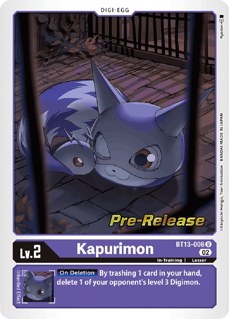Kapurimon [BT13-006] [Cartas de Pre-lanzamiento del Booster Versus Royal Knights]