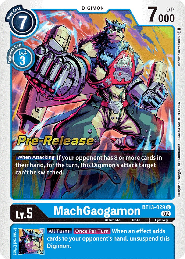 MachGaogamon [BT13-029] [Cartas de prelanzamiento del paquete de refuerzo Versus Royal Knights]