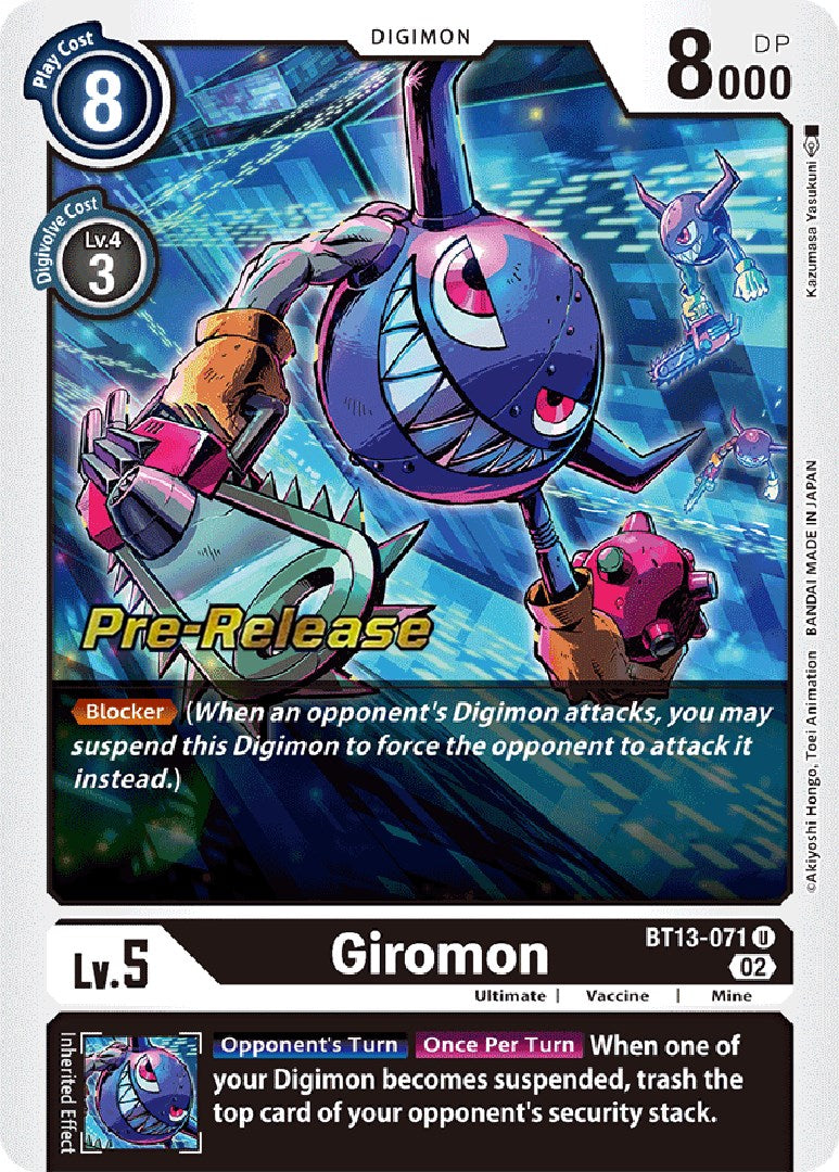 Giromon [BT13-071] [Cartas de prelanzamiento del paquete de mejora Versus Royal Knights]