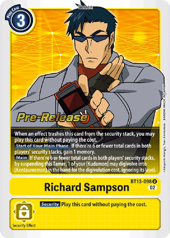 Richard Sampson [BT13-098] [Cartas de prelanzamiento del Booster Versus Royal Knights]