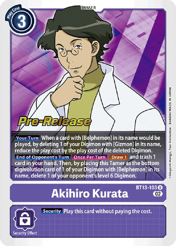 Akihiro Kurata [BT13-103] [Cartas de Pre-lanzamiento del Booster Versus Royal Knights]