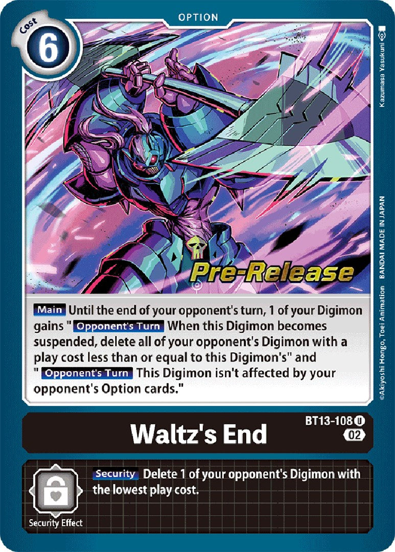 El Fin del Vals [BT13-108] [Cartas de Pre-Lanzamiento de Versus Royal Knights Booster]