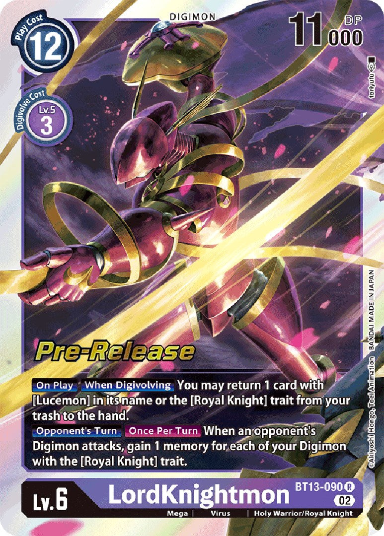 LordKnightmon [BT13-090] [Cartas de prelanzamiento del paquete de refuerzo Versus Royal Knights]