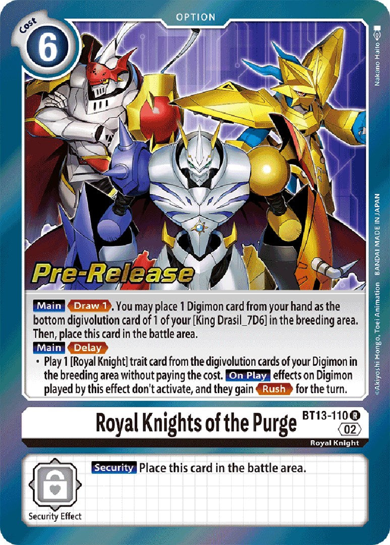 Royal Knights of the Purge [BT13-110] [Cartas de Pre-lanzamiento del Booster Versus Royal Knights]