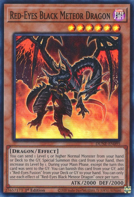 Dragón Meteoro Negro de Ojos Rojos [DUNE-EN095] Súper Rara