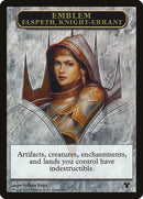 Jeton emblème – Elspeth, chevaleresse errante // Jeton créature Soldat recto-verso [Deck d'événement Modern 2014 jetons]