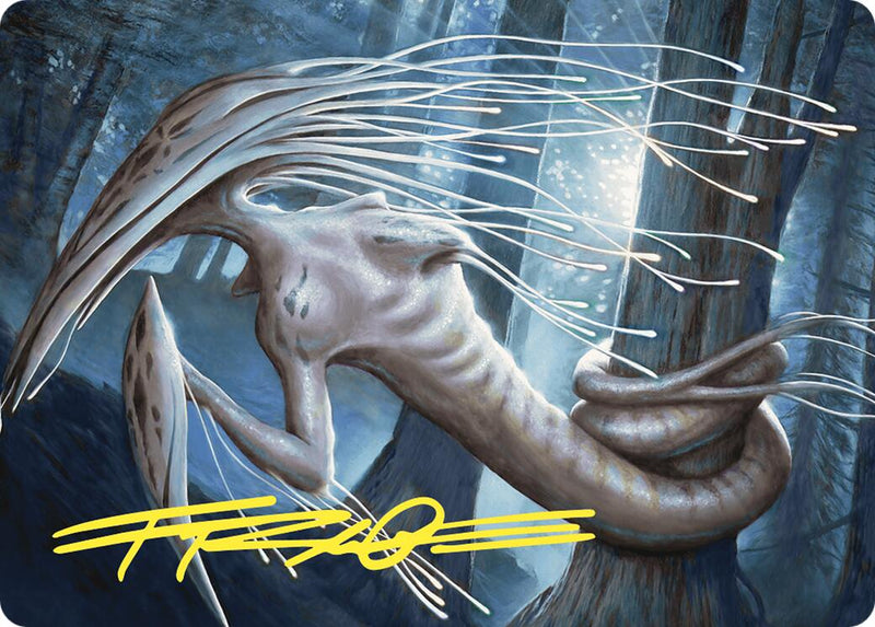 Carte illustrée du Tronçonneron de la Vague de mana (signature estampée or) [Série artistique Commander Masters]