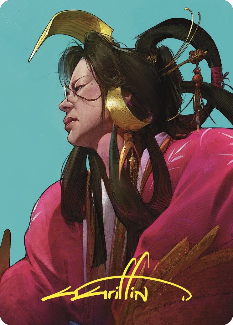 Azami, dame des parchemins - Carte artistique (signature estampée or) [Série d'illustrations Commander Masters]