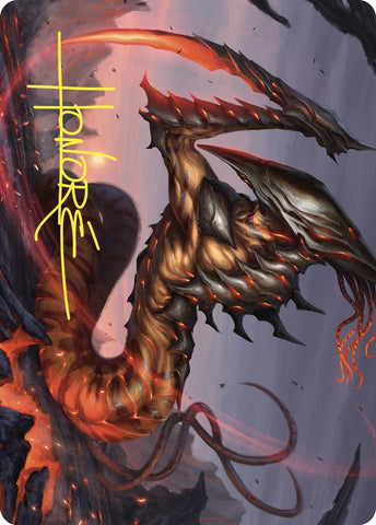Tarjeta de arte de Lámina astillada (firma estampada en oro) [Serie de arte Commander Masters]