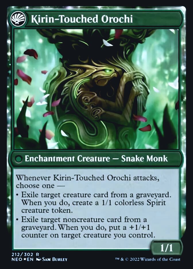 Enseignements du Kirin // Kirin-Touché Orochi [Kamigawa: Neon Dynasty Prerelease Promos]