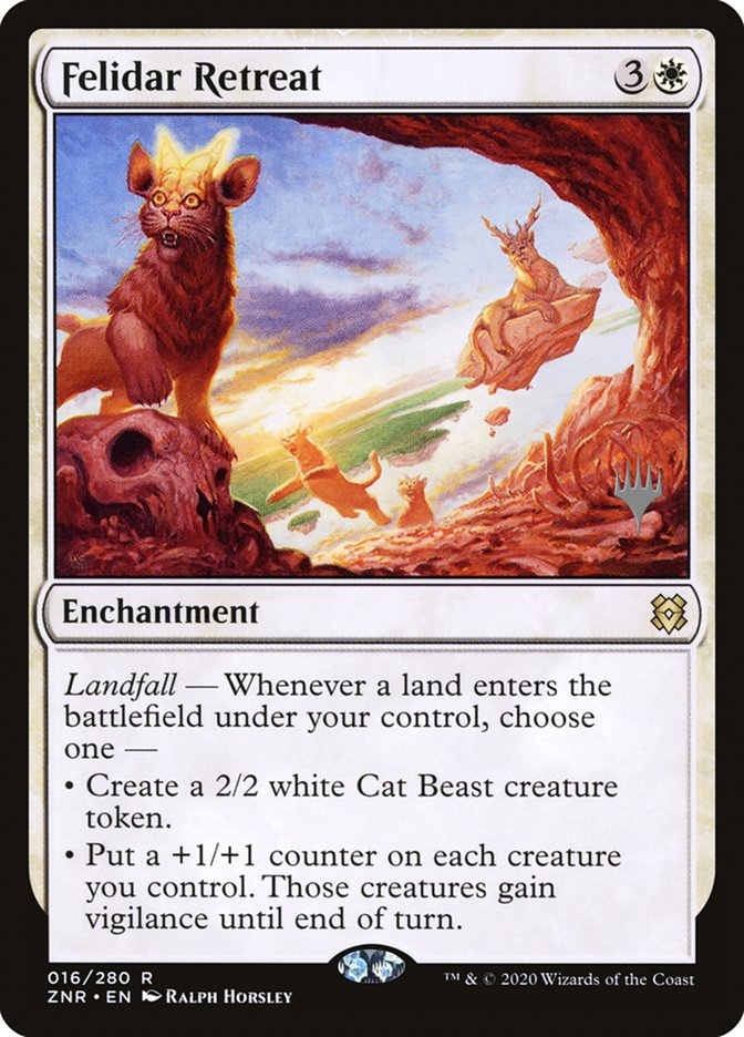 Retraite des félidars (Promo Pack) [Promos de l'Étendue sauvage de Zendikar]
