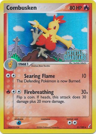 Combusken (31/100) (Estampada) [EX: Guardianes de Cristal]