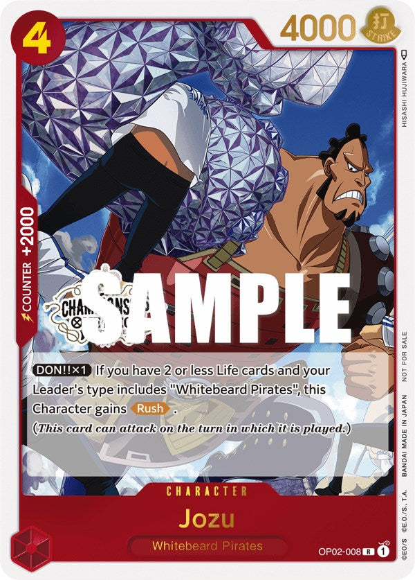 Jozu (Paquete de participación del Store Championship vol. 2) [Cartas promocionales de One Piece]