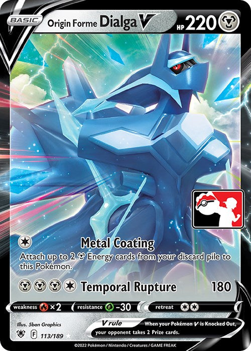 Dialga Origen V (113/189) [Serie Tres de Paquetes de Premios]