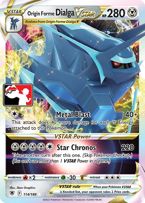 Dialga Origen VSTAR (114/189) [Paquete de Premios Serie Tres]