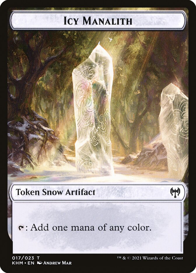 Nain berserker // Manalithe glacial Jeton recto-verso [Jetons Kaldheim]