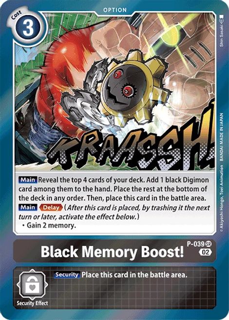 ¡Aumento de Memoria Negra! [P-039] (Resurgence Booster) [Cartas Promocionales]
