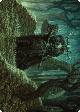 Carte illustrée Chevalier redoutable de Mousseronce [Série d'illustrations Les friches d'Eldraine]