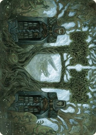 Carte illustrée de la Cour de Garenbrig [Série d'illustrations Les friches d'Eldraine]
