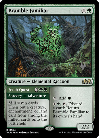 Bramble Familiar // Fetch Quest (Paquete promocional) [Promociones de Wilds of Eldraine]