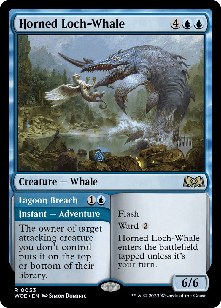 Baleine des lochs à cornes // Brèche de lagon (Booster promo) [Promos Les friches d'Eldraine]