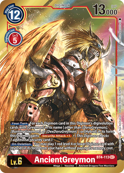 AncientGreymon [BT4-113] (Arte alternativo) [Great Legend]
