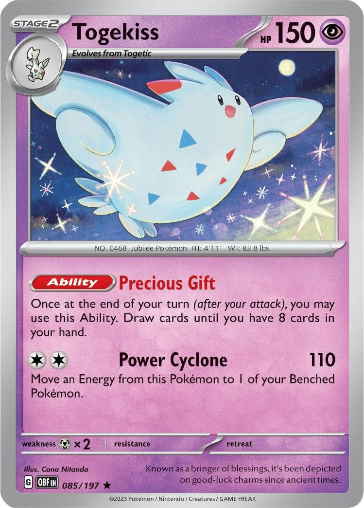 Togekiss (085/197) (Exclusivo del mazo temático) [Escarlata y Púrpura: Llamas Obsidianas]