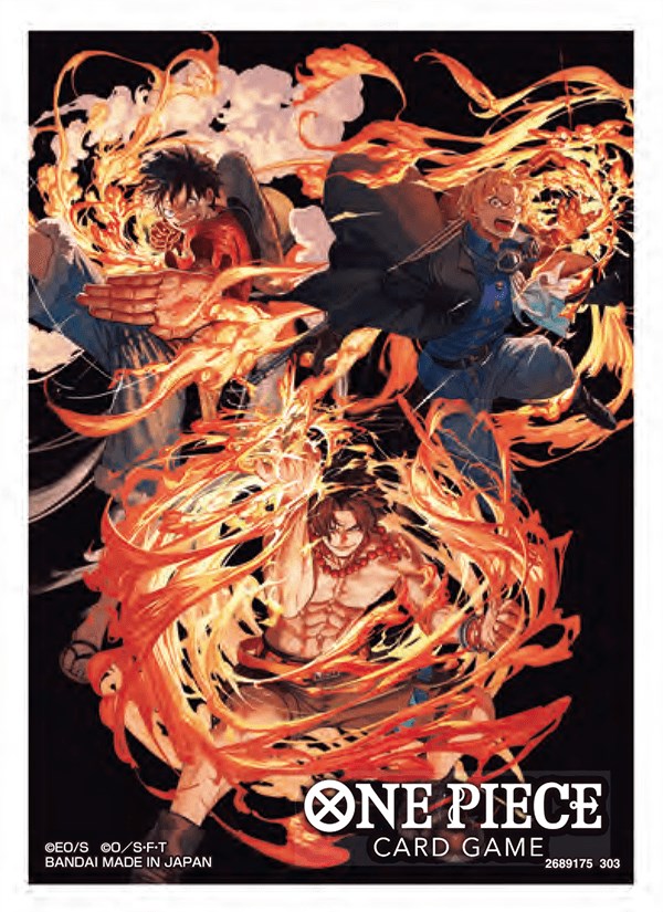 Bandai: Protectores de cartas de 10 unidades - Ace/Sabo/Luffy