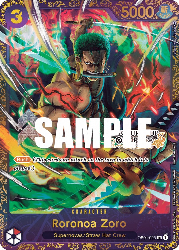 Roronoa Zoro (OP01-025) (Copa del Tesoro) [Cartas promocionales de One Piece]