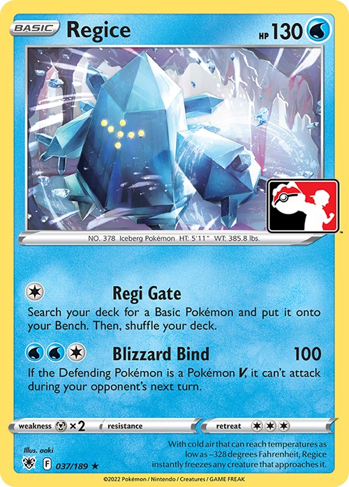Regice (037/189) [Paquete de Premios Serie Tres]