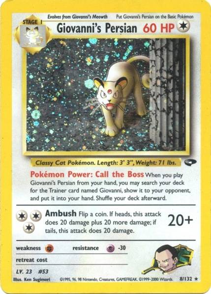 Giovanni's Persian (8/132) [Défi des Gyms - Illimité]