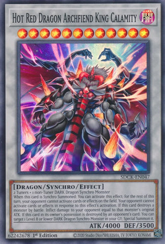 Archdémon Dragon Rouge Roi Calamité [SDCK-EN047] Super Rare