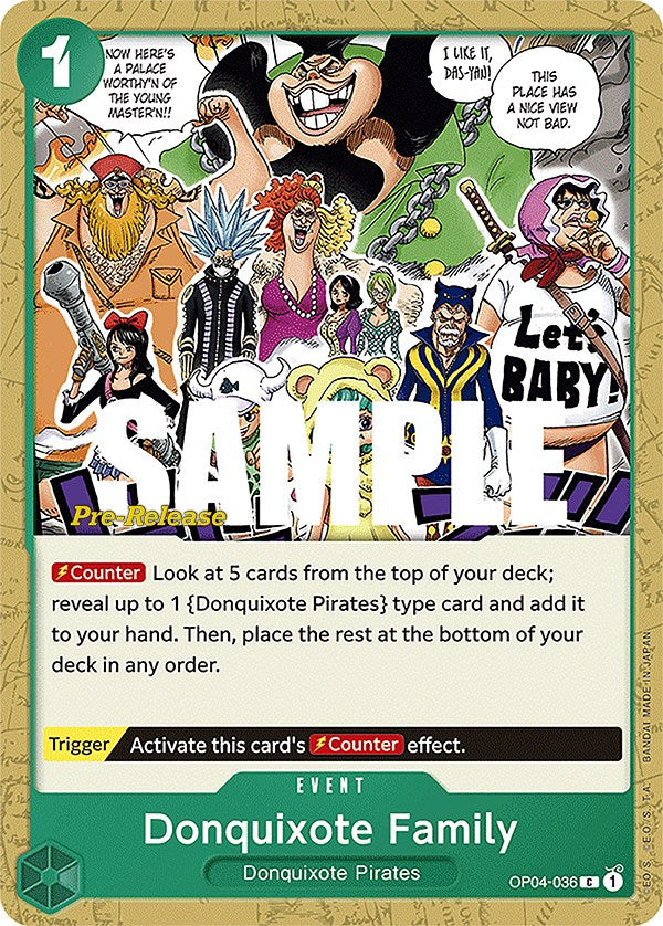 Familia Donquixote [Cartas de prelanzamiento de Reinos de intriga]