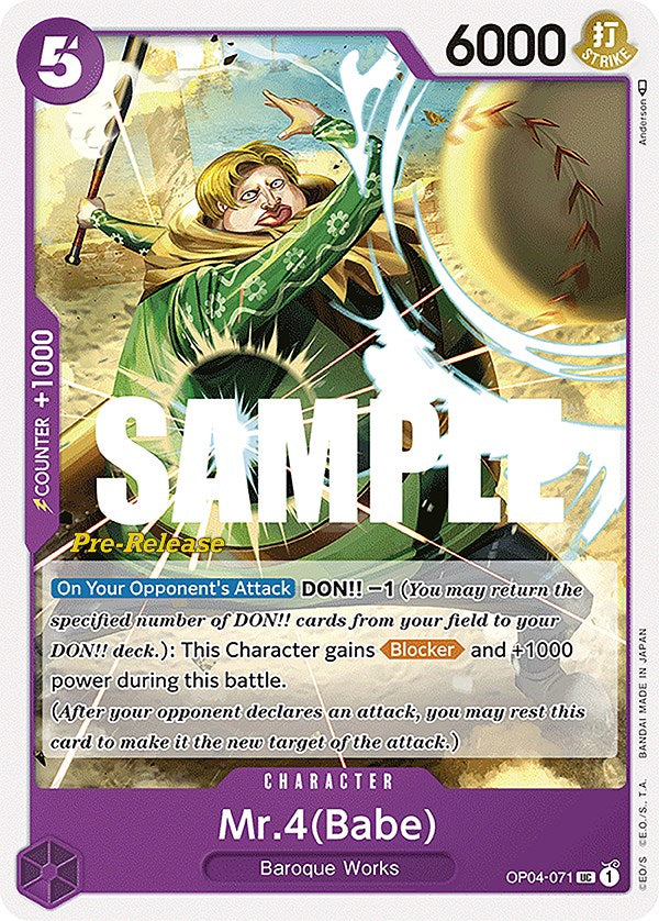 Sr.4 (Babe) [Cartas de Pre-Lanzamiento de Reinos de Intriga]