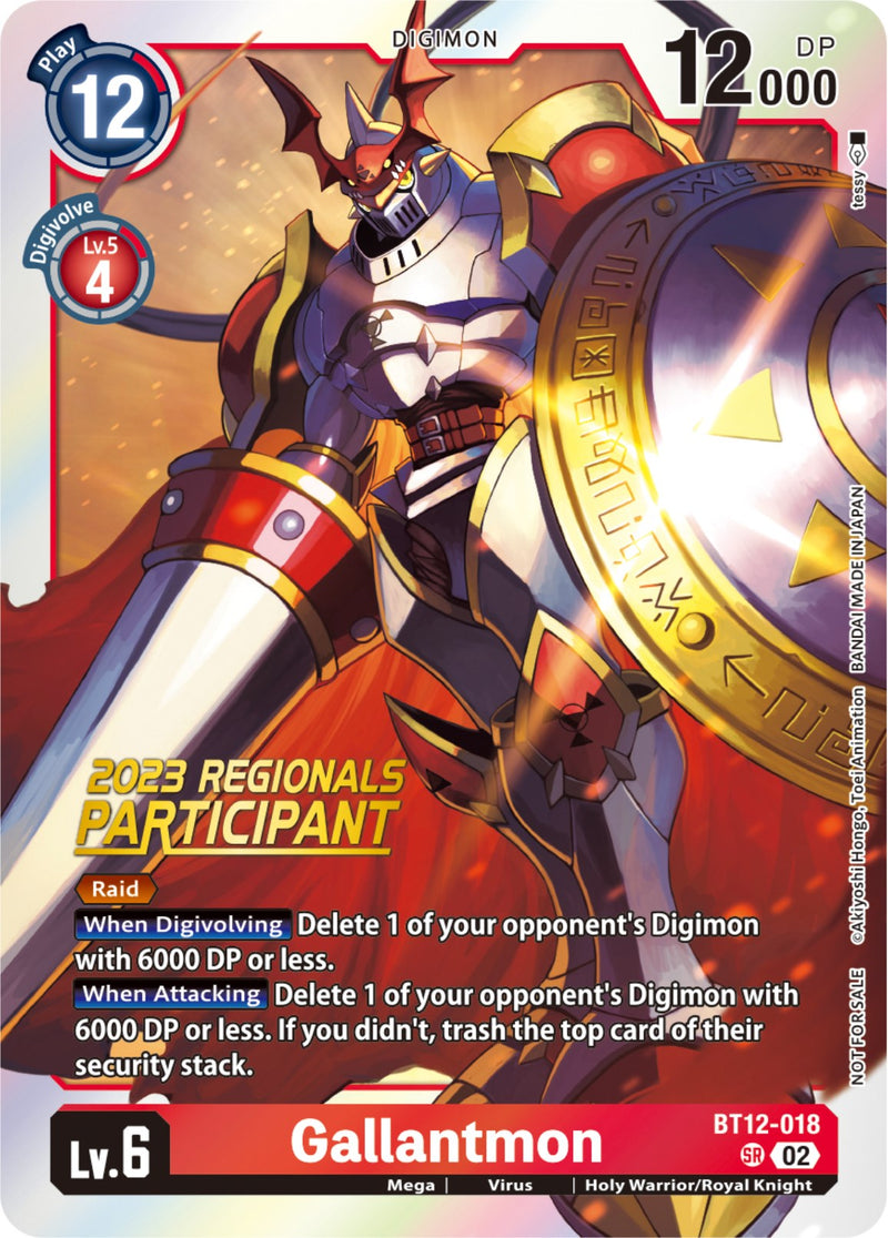 Gallantmon [BT12-018] (Participante de Regionales 2023) [A Través del Tiempo]