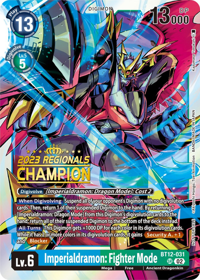 Imperialdramon: Modo Guerrero [BT12-031] (Campeón Regional 2023) [A Través del Tiempo]
