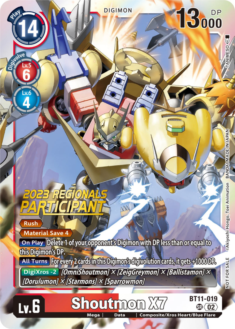 Shoutmon X7 [BT11-019] (Participante de Regionales 2023) [Fase dimensional]