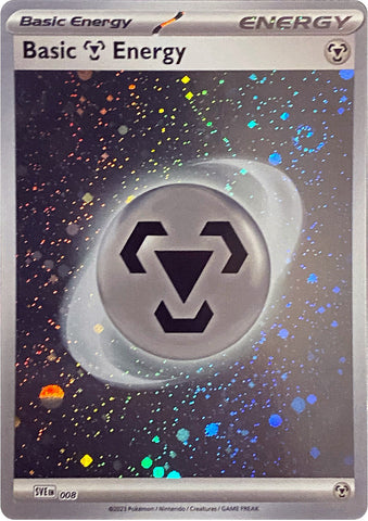 Energía Metálica Básica (008) (Holo Cósmico) [Escarlata y Púrpura: Set Base]