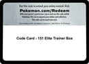 Image for Code Card - 151 Elite Trainer Box - Pokemon