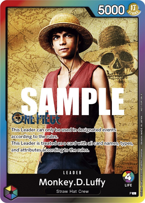 Monkey.D.Luffy (Paquete de líder - Live Action) (Batalla Sellada 2023 Vol. 1) [Cartas promocionales de One Piece]