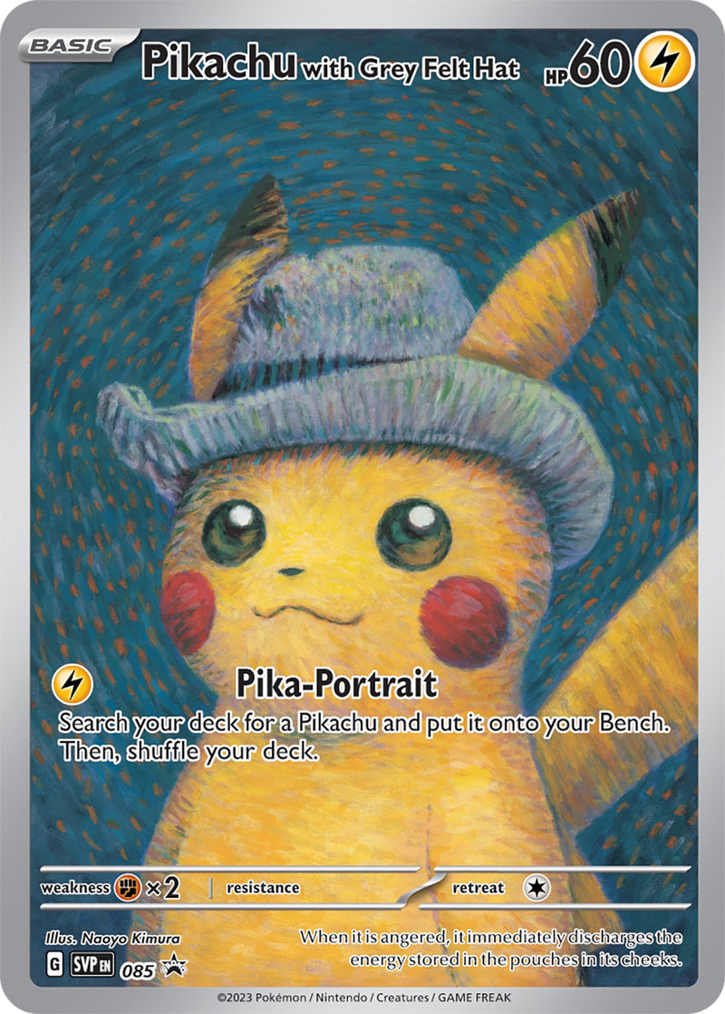 Pikachu avec Chapeau de feutre gris (085) [Écarlate et Violet : Promos Étoile noire]