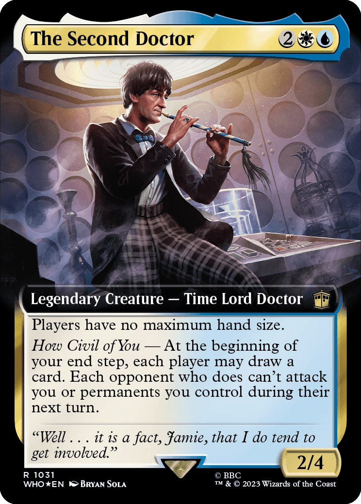Le deuxième Docteur (illustration étendue) (carte brillante) [Doctor Who]