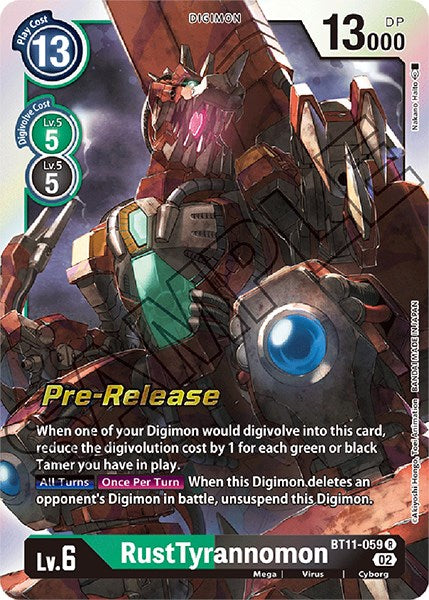 RustTyrannomon [BT11-059] [Promociones previas al lanzamiento de Fase Dimensional]