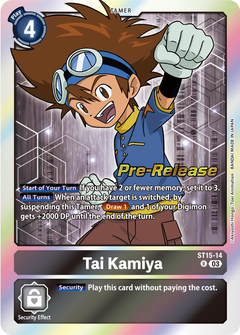 Tai Kamiya [ST15-14] [Cartas de preestreno de Baraja de Inicio: Dragón de Coraje]