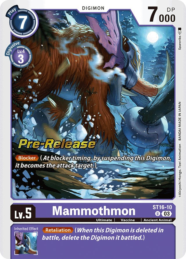 Mammothmon [ST16-10] [Mazo de Inicio: Cartas de Prerelease Wolf of Friendship]