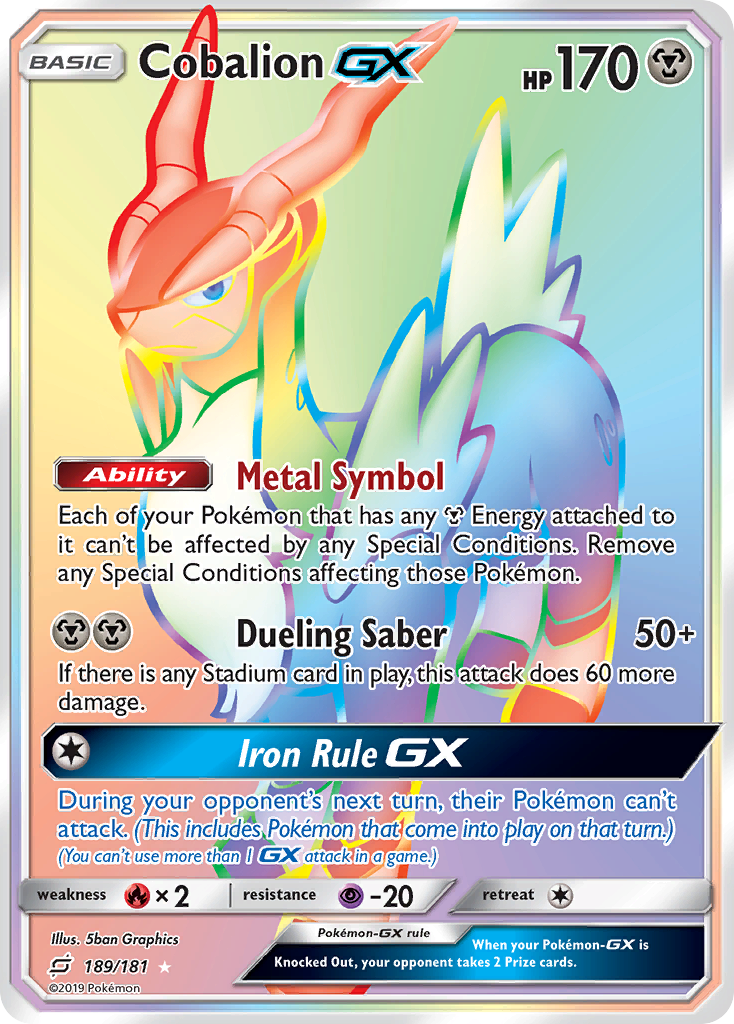 Cobalion GX (189/181) [Sol y Luna: Unión de Aliados]